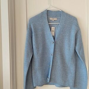 Cozy light blue cardigan sweater. Loft purchase, size  XS.